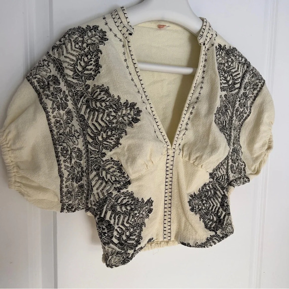 Free People Temecula Blouse / Ivory Combo size  XS - Picture 4 of 12